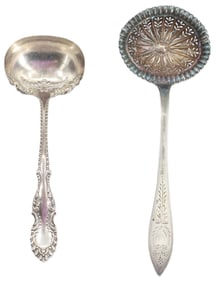 (2) Serving Ladles, 1 Williams Rogers Silverplate, 1 Sterling