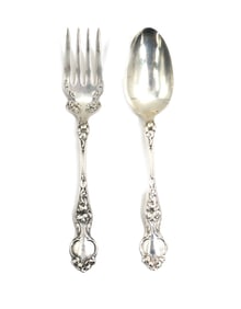 Antique R. Wallace & Sons Sterling Silver Fork and Spoon - 3.745 ozt.