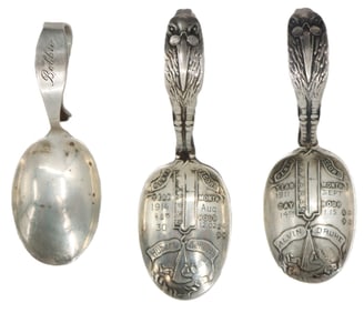(3) English Sterling Silver Spoons - 1.790 ozt.