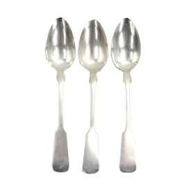 (3) German A. Knauer .800 Silver Spoons - 3.880 ozt.