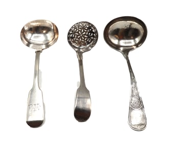 (3) Sterling Silver Ladles - 5.285 ozt.
