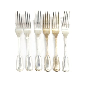 (6) John Round & Son Sterling Silver Forks - 1.560 ozt.