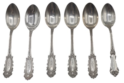 (6) Personalized Sterling Silver Spoons -3.07 ozt.