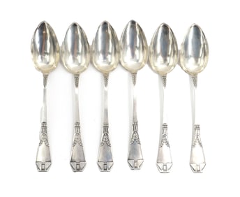 Group of (6) European German 800 Silver Spoons - 8.65 Ozt