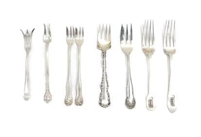 (8) American Sterling Silver Forks - 5.010 ozt.