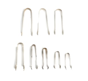 (8) 18th and 19th Century American and English Sterling Silver Tongs - 6.72 ozt.