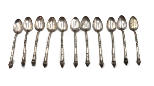 (11) Antique Thai Spoons - 3.040 ozt.