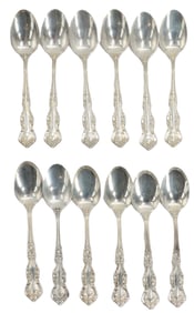 (12) Monogrammed Sterling Silver Spoons - 4.065 ozt.