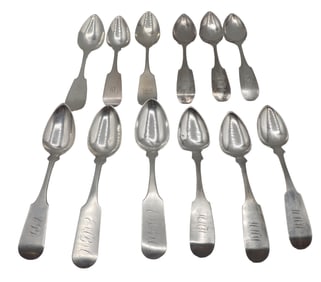 Group of (12) Coin Silver Spoons - 6.31 ozt.