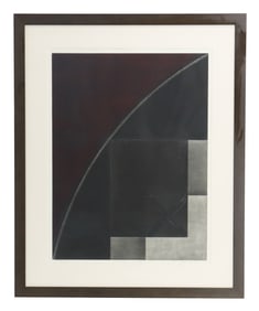 Katsunori Hamanishi (Born 1949) Japanese, Mezzotint, "Work #16"