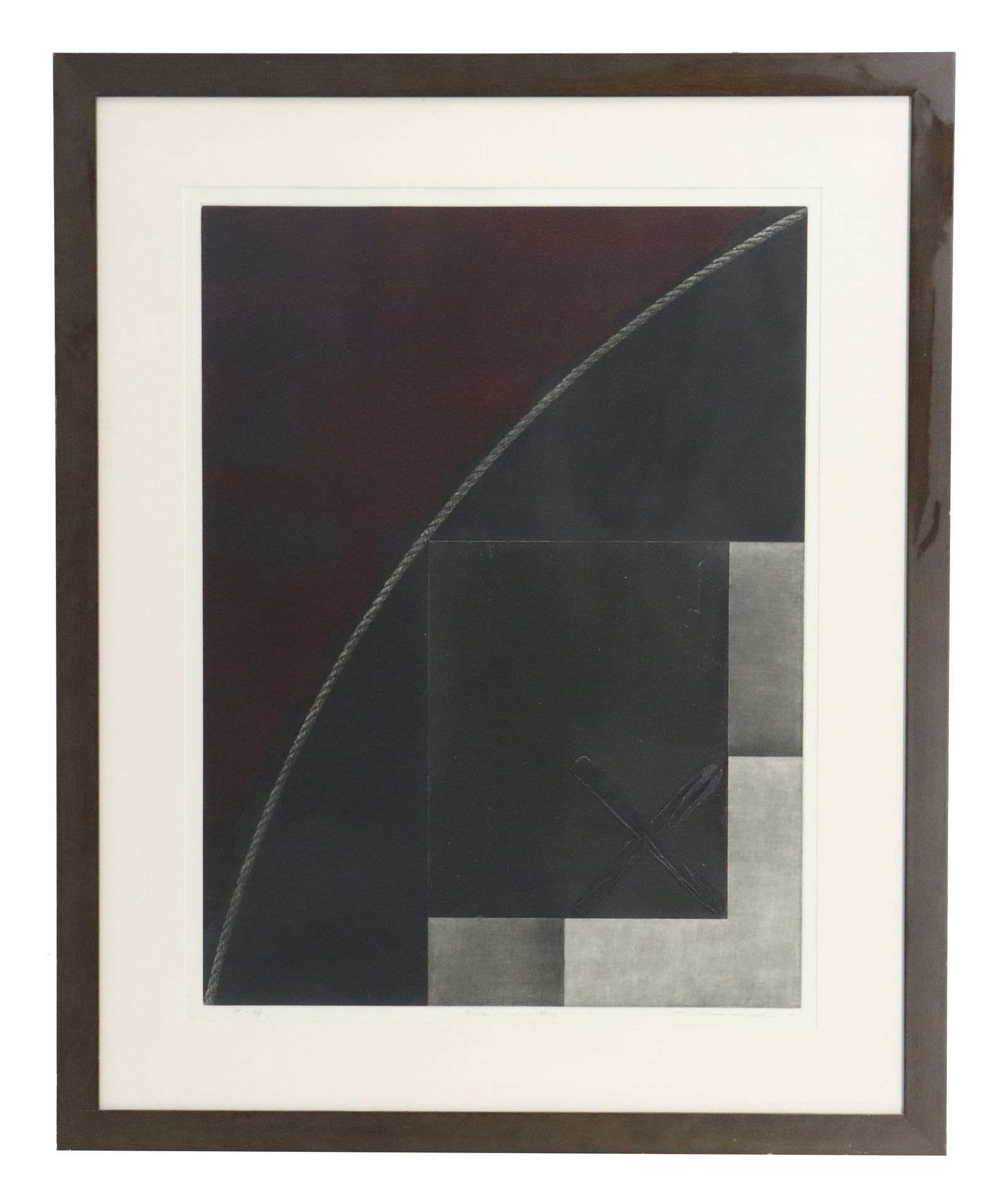 Katsunori Hamanishi (Born 1949) Japanese, Mezzotint, "Work #16" (1 of 13)