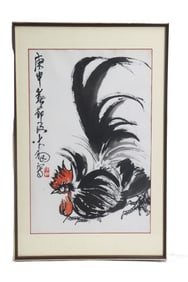 Chen Dayu (1912-2001) Chinese, Painting of a Rooster