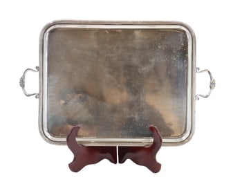Large Rectangular Silverplated Serving Tray