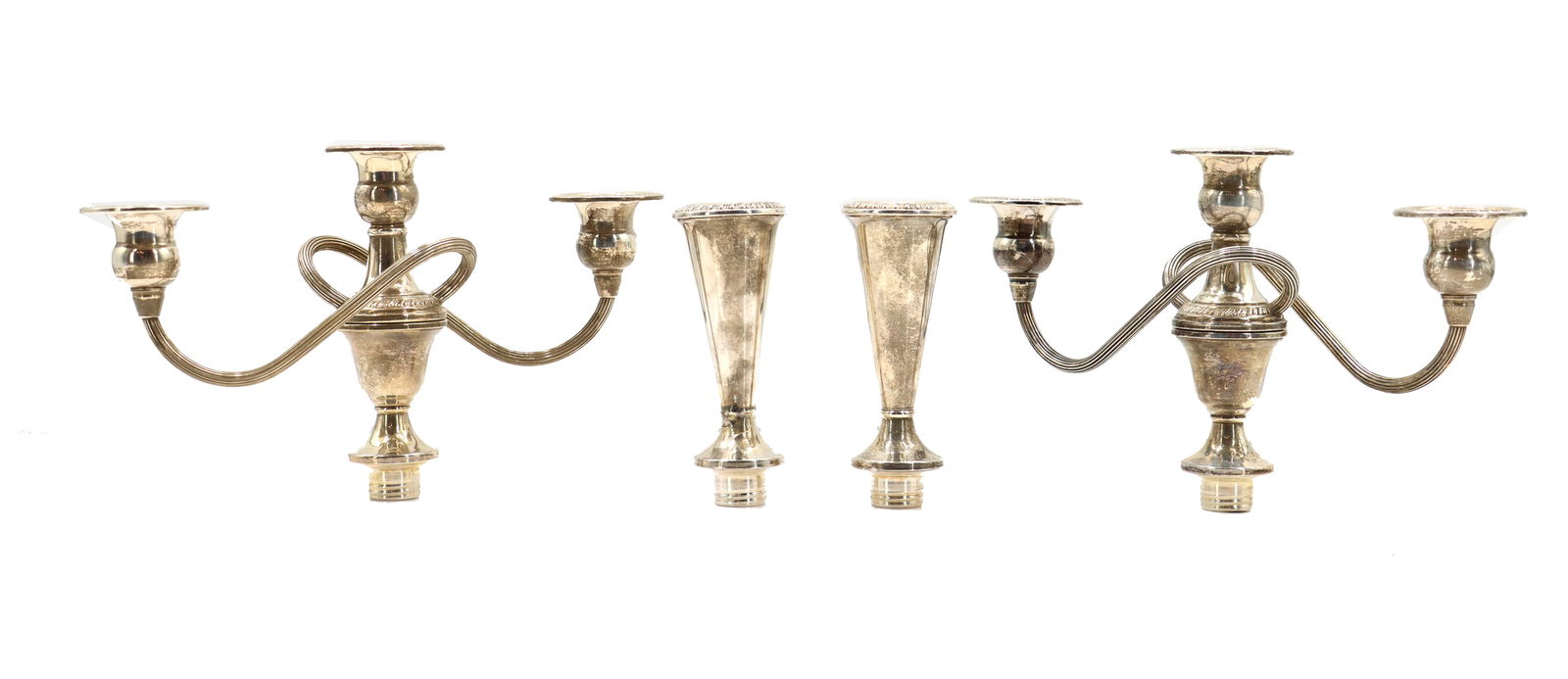 (4) English Sterling Weighted Candelabra (1 of 17)