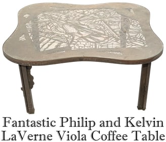 Fantastic Philip and Kelvin LaVerne Viola Coffee Table