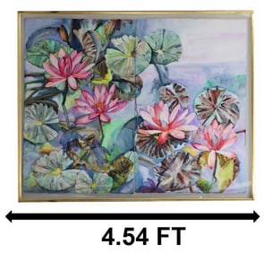 Patricia Tobacco Forrester (1940-2011) American, Original Watercolor on Paper, "Waterlilies"