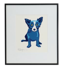 George Rodrigue (1944-2013) American, Blue Dog Signed and Numbered Serigraph