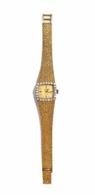 Omega 18k Gold and Diamond Wrist Watch- Gross 39.9 g.