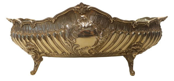 French Louis XIV Style Sterling Silver and Gilt Jardiniere - 33.03 ozt.