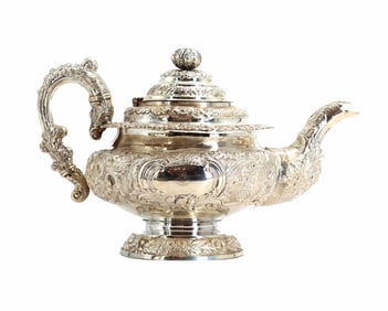 Early 19th Century Irish Sterling Silver Tea Pot - 27.850 ozt.