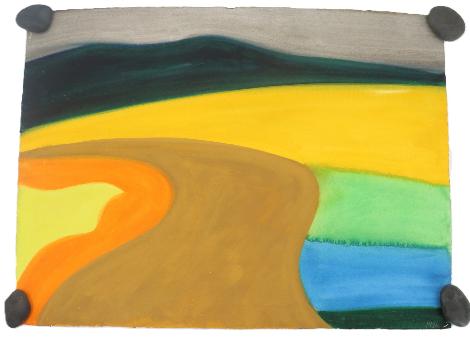 David Hayes (1931-2013) American, Abstract Landscape Gouache on Paper (1 of 10)