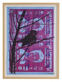 French Abstract Pop Art Mixed Media Silkscreen Print