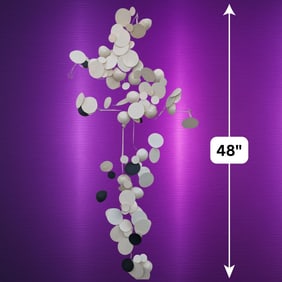 Curtis Jere Black and White Metal Wall Sculpture