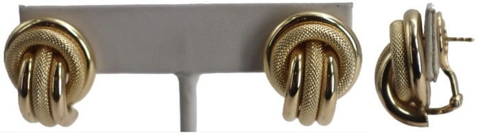 One Pair of 14k Gold Earrings - 7.6 g.