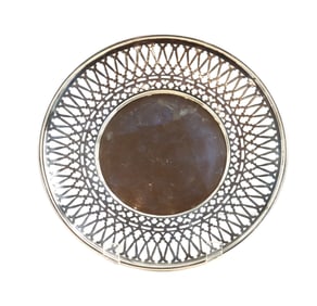 American Sterling Silver Reticulated Rim Plate - 5.735 ozt.