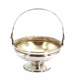 Wood & Hughes Personalized Handled Sterling Silver Pedestal Bowl - 22.690 ozt.