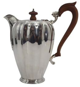 English Crichton & Co Sterling Silver Coffee Pot - Gross 18.875 ozt.