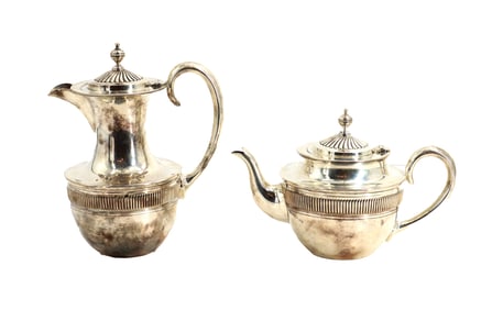 English Sterling Silver Coffee Pot and Tea Pot - 27.360 ozt.