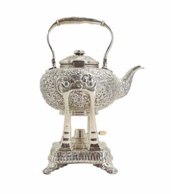 Antique Tiffany & Co. Sterling Silver Kettle and Burner - 68.195 ozt.