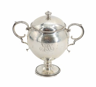 Gorham Sterling Silver Lidded and Footed Sugar Bowl - 7.990 ozt.