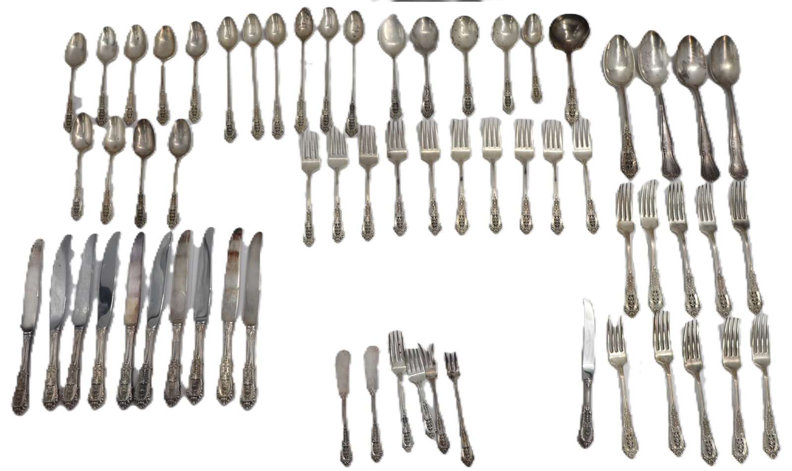 (62) Piece Set of Wallace Sterling Silver Flatware in Box - Gross 49.590 ozt. (1 of 20)