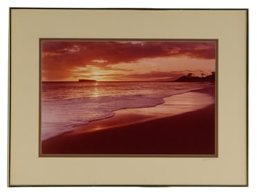 Clyde Butcher (Born 1942) American, Color Photograph of Beach at Sunset