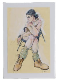 Richard Thomas (21st Century) American, Watercolor and Pencil Art "Noelle"