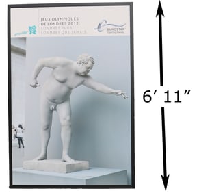 Wall-Size French Eurostar 2012 London Olympics Poster "Statues, Darts, Statues, Pool"