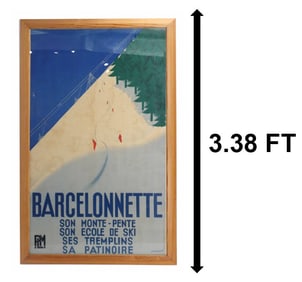 Vintage Art Deco Barcelonnette France Travel Poster