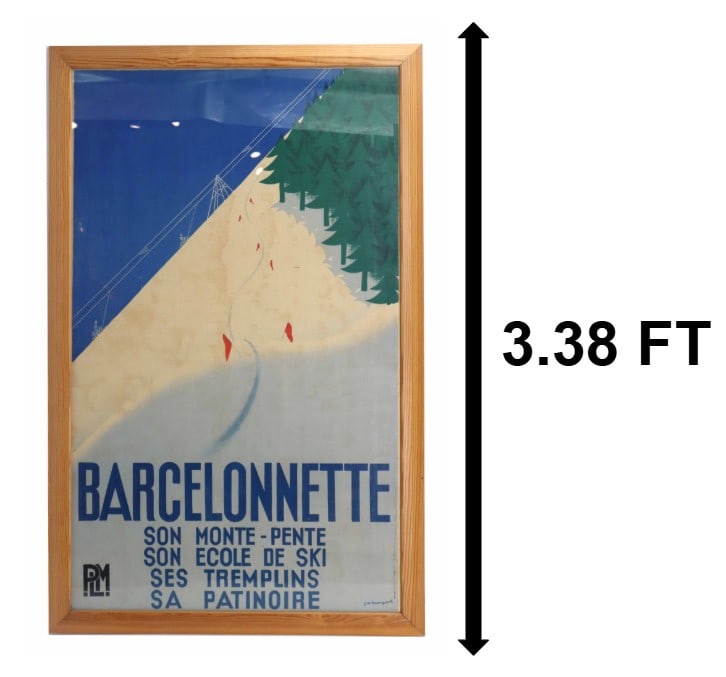 Vintage Art Deco Barcelonnette France Travel Poster (1 of 10)