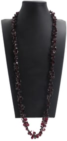 Single Strand Garnet Necklace