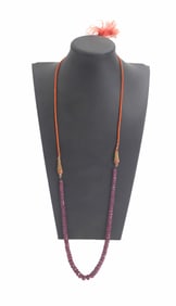 Ruby Beaded Necklace
