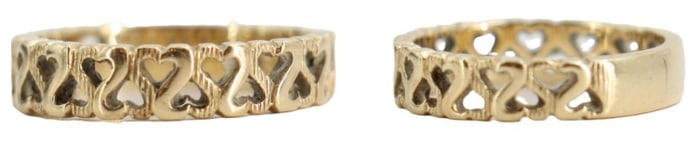 One 14k Gold Reticulated Band - 2.8 g.