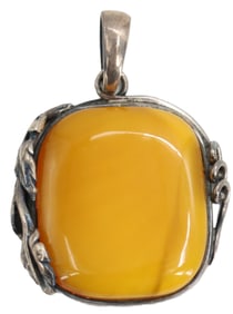 Marked 925 Silver and Hardstone Pendant- Gross 0.460 ozt.