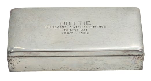 Poole Company Sterling Silver Commemorative Box With Cedar Lining