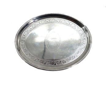 Antique English Sterling Silver Salver - 13.380 ozt.