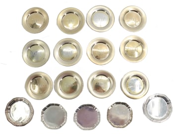 (17) German and English Sterling Silver Plates - 11.525 ozt.