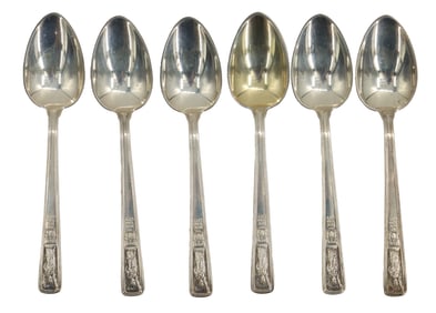 (6) Tiffany & Co. Sterling Silver Statue of Liberty Demi Spoons - 3.280 ozt.