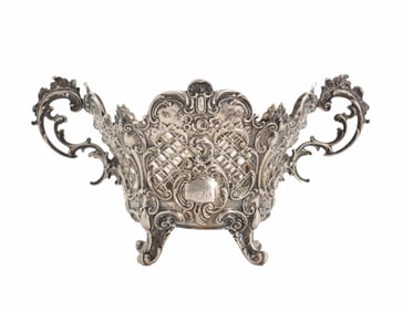 German .800 Silver Rococo Centerpiece - 6.615 ozt.