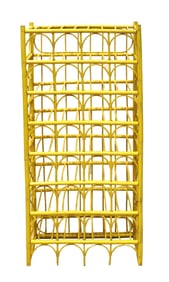 Early 20th Century Hollywood Regency Bamboo and Rattan Wine Rack